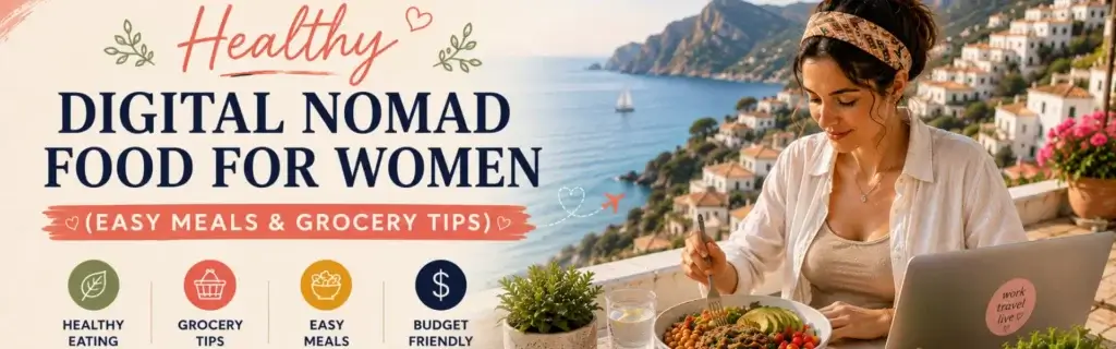 Healthy Digital Nomad Food for Women (Easy Meals & Grocery Tips)