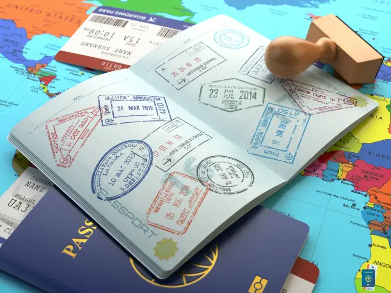 Passport and documents for comparing remote-work visa options